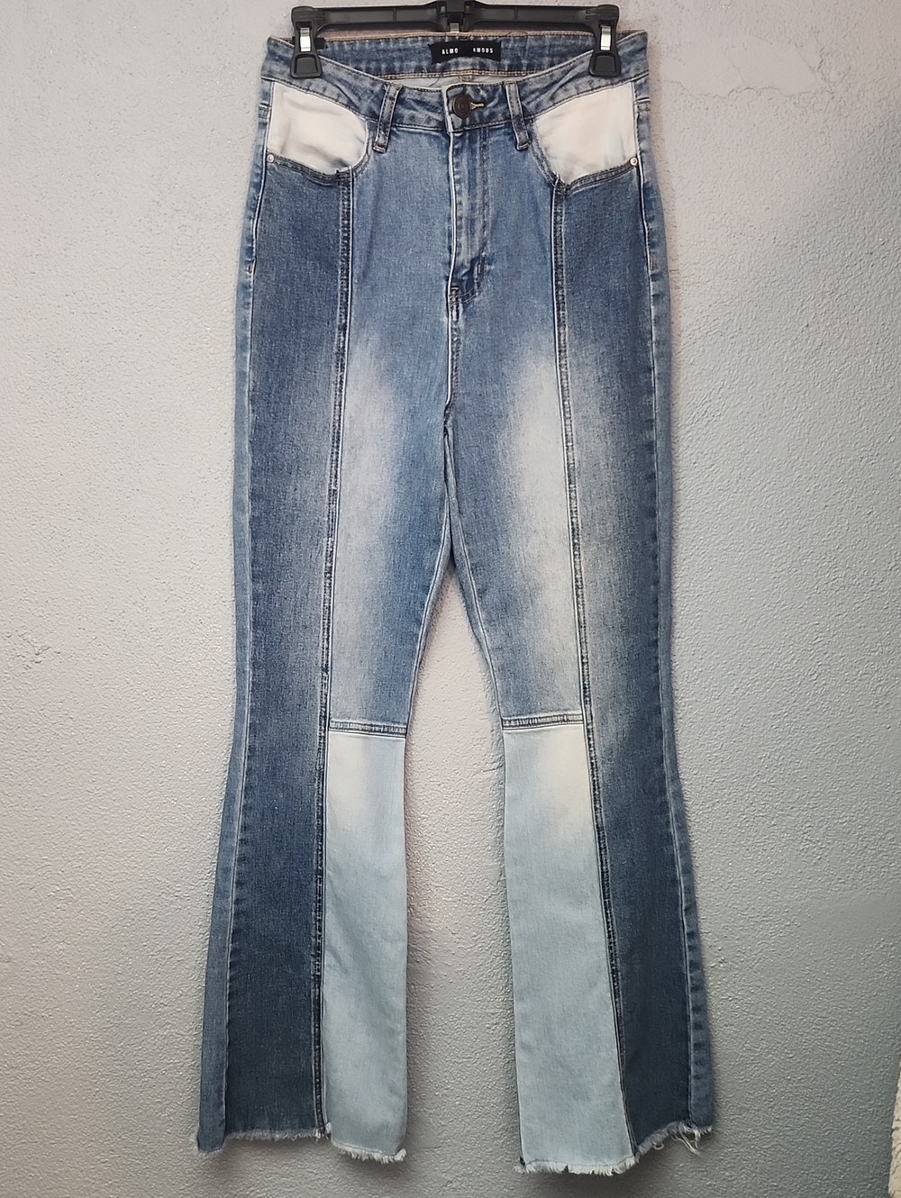 Almost Famous Patchwork Two-Tone Blue Jeans - Women